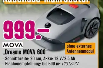 Hornbach Mova dreame mova 600 Angebot