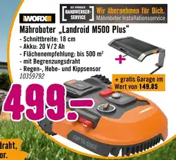 Hornbach Worx mähroboter „landroid m500 plus“ Angebot