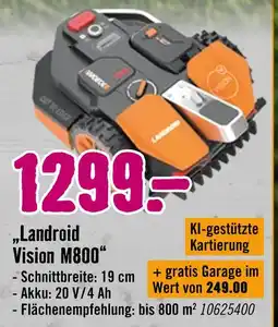 Hornbach Landroid vision m800 Angebot