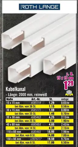 Hornbach Roth lange kabelkanal Angebot