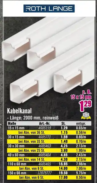 Hornbach Roth lange kabelkanal Angebot