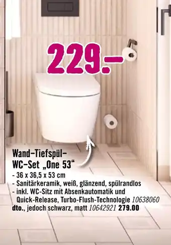 Hornbach Wand-tiefspül-wc-set one 53 Angebot