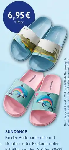 dm drogerie Sundance kinder-badepantolette Angebot