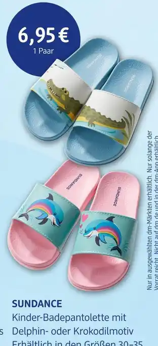 dm drogerie Sundance kinder-badepantolette Angebot