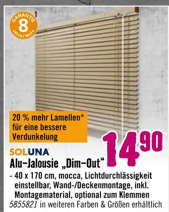 Hornbach Soluna alu-jalousie dim-out Angebot