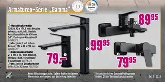 Hornbach Armaturen-serie „gamma“ Angebot