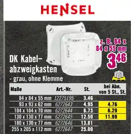 Hornbach Hensel dk kabelabzweigkasten Angebot