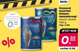 NETTO Pussycat gourmet katzennassnahrung Angebot