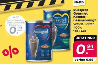 NETTO Pussycat gourmet katzennassnahrung Angebot