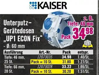 Hornbach Kaiser unterputz-gerätedosen „up1 econ fix“ Angebot