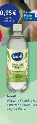 dm drogerie Ivorell wasser + vitamine antioxidant limetten-guaven-geschmack Angebot