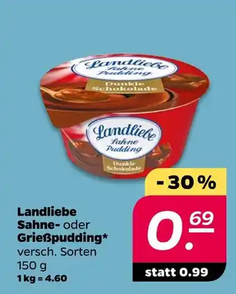 NETTO Landliebe sahne- oder grießpudding Angebot