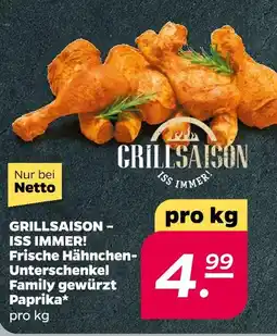 NETTO Grillsaison frische hähnchen-unterschenkel family gewürzt paprika Angebot