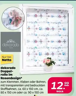 NETTO Dekorado doppelrollo im rosendesign Angebot