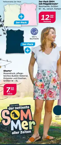 NETTO 2er-pack shirt mit flügelärmeln Angebot