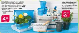 NETTO Metall-blumentopf oder -tablett oder deko-wichtel maritim Angebot