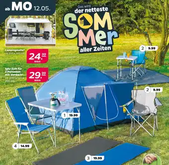 NETTO Campingmatte oder iglu-zelt für 2 personen mit vordach Angebot