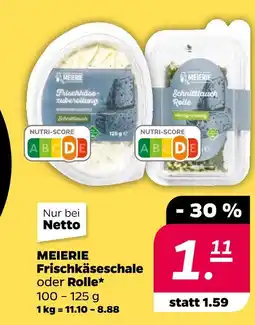 NETTO Meierei frischkäseschale oder rolle Angebot