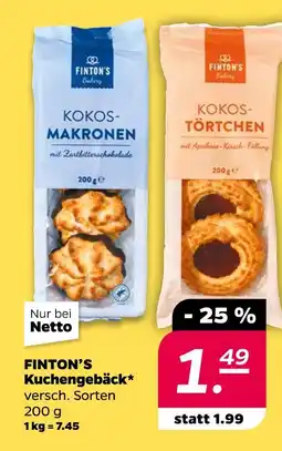 NETTO Finton's bakery kuchengebäck Angebot