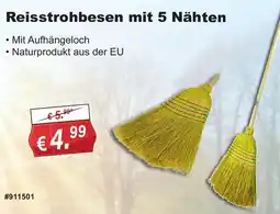 Stabilo Fachmarkt Reisstrohbesen mit 5 Nähten Angebot