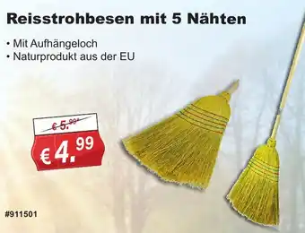 Stabilo Fachmarkt Reisstrohbesen mit 5 Nähten Angebot