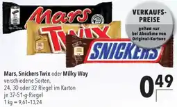 CITTI Markt Mars, Snickers Twix oder Milky Way Angebot