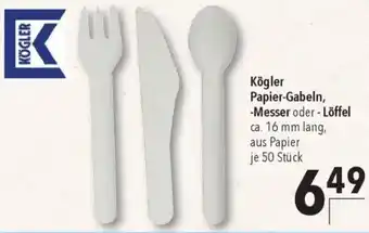 CITTI Markt Kögler Papier-Gabeln, Messer oder Löffel Angebot