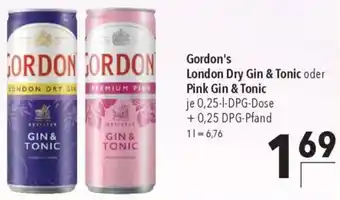 CITTI Markt Gordon's London Dry Gin & Tonic oder Pink Gin & Tonic Angebot