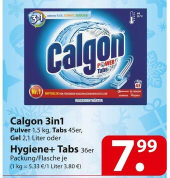 Famila Nord Ost Calgon 3in1 oder hygiene+ tabs Angebot