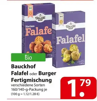 Famila Nord Ost Bauckhof falafel oder burger fertigmischung Angebot