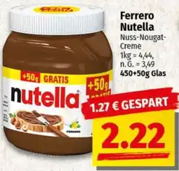 nah & gut Ferrero Nutella Angebot