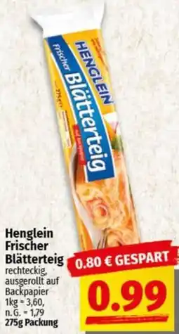 nah & gut Henglein Frischer Blätterteig Angebot