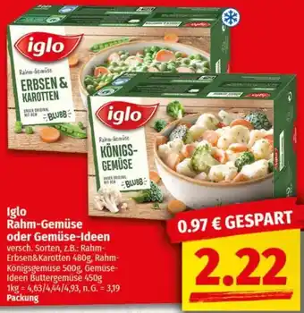nah & gut Iglo Rahm-Gemüse oder Gemüse-Ideen Angebot