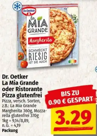 nah & gut Dr. Oetker La Mia Grande oder Ristorante Pizza glutenfrei Angebot