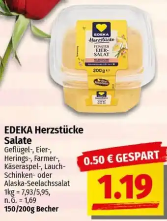 nah & gut EDEKA Herzstücke Salate Angebot
