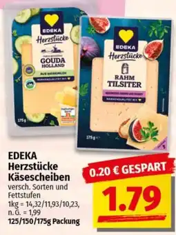 nah & gut EDEKA Herzstücke Käsescheiben Angebot