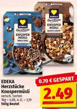 nah & gut EDEKA Herzstücke Knuspermüsli Angebot