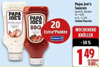 nah & gut Papa Joe's Saucen Angebot