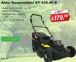 Stabilo Fachmarkt STABILO Akku Rasenmäher ST 430-40-8 Angebot