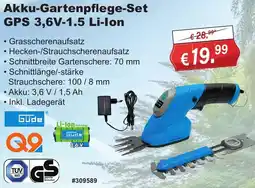 Stabilo Fachmarkt Güde Akku-Gartenpflege-Set GPS 3,6V-1.5 Li-Ion Angebot