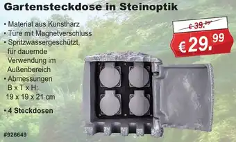 Stabilo Fachmarkt Gartensteckdose in Steinoptik Angebot