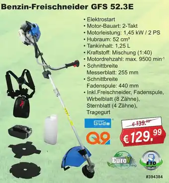 Stabilo Fachmarkt Güde Benzin-Freischneider GFS 52.3E Angebot