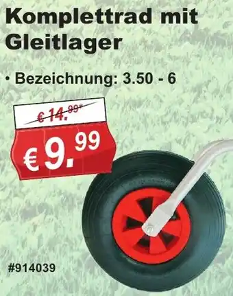 Stabilo Fachmarkt Komplettrad mit Gleitlager Angebot