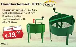 Stabilo Fachmarkt KesTek Handkurbelsieb HS15 Angebot