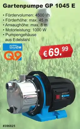 Stabilo Fachmarkt Güde Gartenpumpe GP 1045 E Angebot