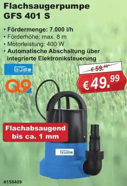 Stabilo Fachmarkt Güde Flachsaugerpumpe GFS 401 S Angebot