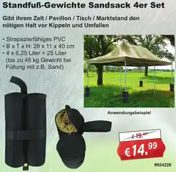 Stabilo Fachmarkt Standfuß-Gewichte Sandsack 4er Set Angebot