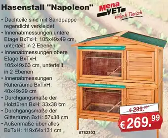 Stabilo Fachmarkt Hasenstall "Napoleon" Angebot