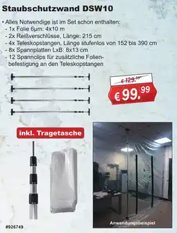 Stabilo Fachmarkt Staubschutzwand DSW10 Angebot