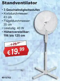 Stabilo Fachmarkt Standventilator Angebot